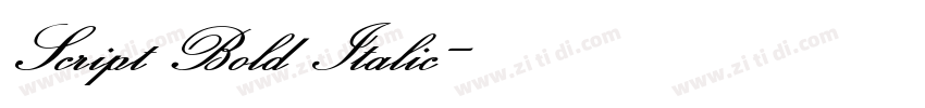 Script Bold Italic字体转换